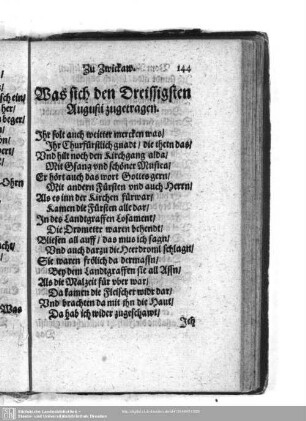Was sich den Dreissigsten Augusti zugetragen