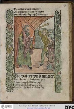 Der ist eyn narr der kynden gytt, do er syn zyt solt leben mytt...