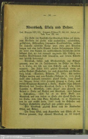 Adersbach, Skaly und Belver