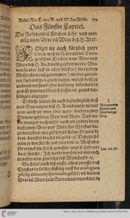 Das Fünffte Capitel