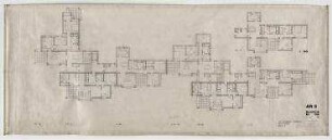 Wohnanlage Am Rupenhorn, 93 Eigentumswohnungen mit Schwimmbad (nicht realisiert) – Block B: Grundriss 1. OG. Berlin-Charlottenburg, Am Rupenhorn 1-3