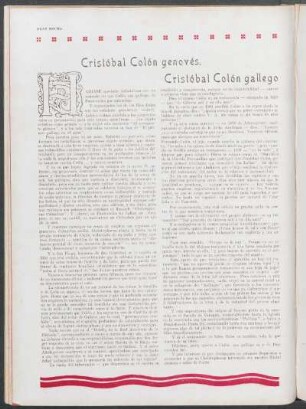 Cristóbal Colón genovés, Cristóbal Colón gallego