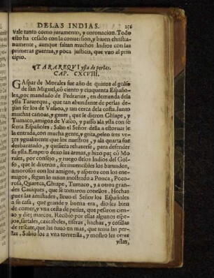 Tararequi ysla de perlas. Cap. CXCVIII