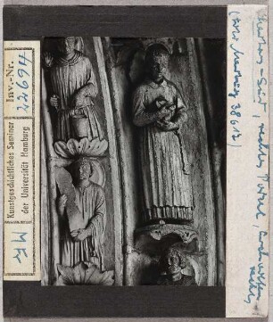 Chartres, Kathedrale: Südquerhaus, rechtes Portal, Archivolten rechts