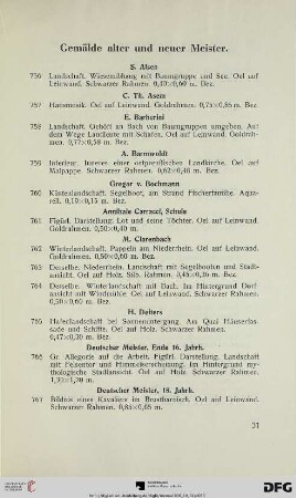 Gemälde alter und neuer Meister (Nr. 756-864)