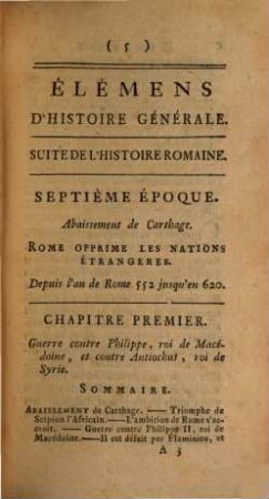 Élémens D'Histoire Générale, 3. Partie 1, Histoire Ancienne