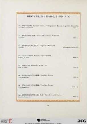 Bronze, Messing, Zinn etc. (Nr.93-153)
