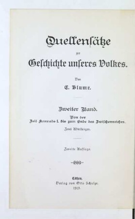 Bd. 2, Abt. 1: Schicksale unseres Volkes, zusammenfassende Darstellung der Zustände unseres Volkes