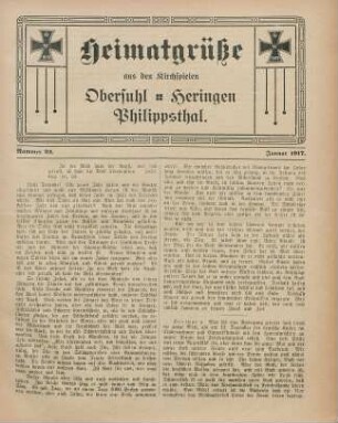 22.1917: Heimatgrüße aus den Kirchspielen Obersuhl, Heringen, Philippsthal