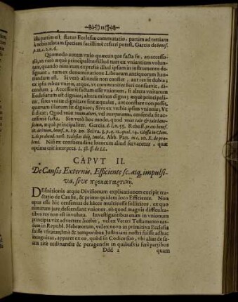 Caput II. De Causis Externis, Efficiente sc. atq impulsiva, sive [...]