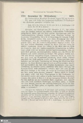 1022. 1798, Dezember 19. Wittenberg