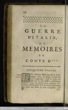 Cinquieme Partie