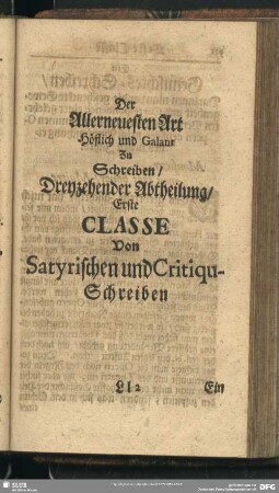 Der Allerneuesten Art Höflich und Galant zu Schreiben - [Dreyzehende Abtheilung]