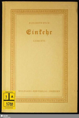 Einkehr : Gedichte
