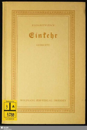 Einkehr : Gedichte