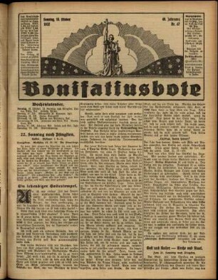 Erste Ausgabe vom Sonntag, den 16. Oktober 1932.
