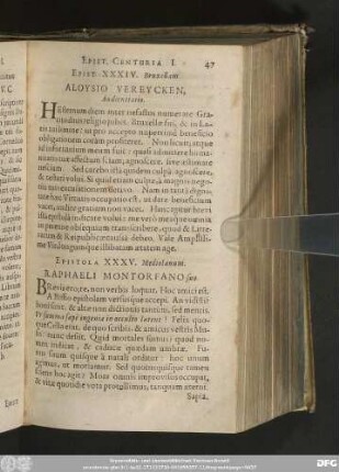 Epistola XXXV. Mediolanum. Raphaeli Montorfano suo.