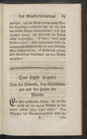 Das sechste Kapitel
