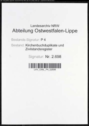 Kirchenbuchduplikat der katholischen Gemeinde Hemmerde (GHT 1862-1874). (Gemeinde: Hemmerde, katholische Gemeinde)