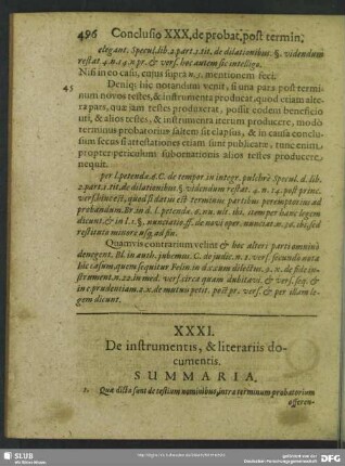XXXI. De instrumentis, & litterariis documentis