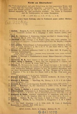 Antiquariats-Katalog ... : Alfred Lorentz. Antiquariats- & Sortimentsbuchhandlung. [Auch m. d. Tit.]: Lager-Katalog ..., 76