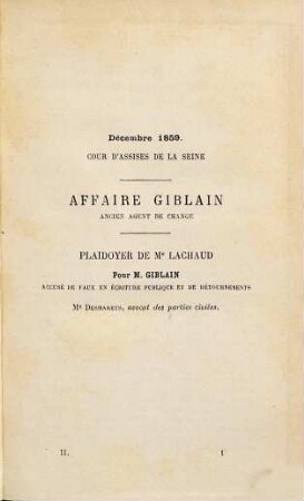 Plaidoyers de Ch. Lachaud, 2