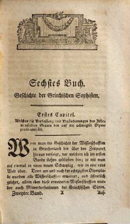 Geschichte des Ursprungs, Fortgangs und Verfalls der Wissenschaften in Griechenland und Rom, 2