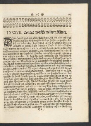 LXXXVII. Conrad von Bemelberg Ritter
