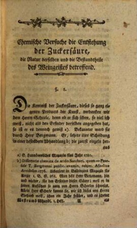 Kleine physikalisch-chemische Abhandlungen, 1,1