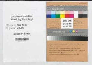 Entnazifizierung Ernst Buecker, geb. 20.08.1897 (Verwaltungsangestellter)