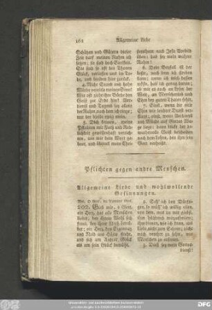Pflichten gegen andere Menschen.