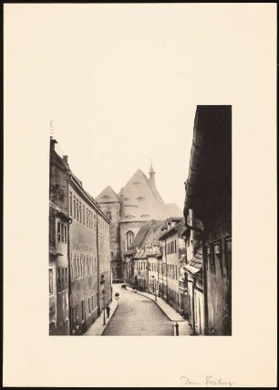 Freiberger Dom: Straße zur Westfront