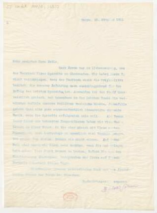 Brief an Frantisek Alois Drdla : 23.10.1911