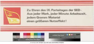 Originaltitel: Zu Ehren des IX. Parteitages der SED