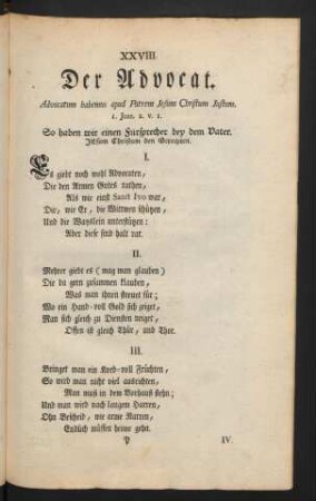 XXVIII. Der Advocat