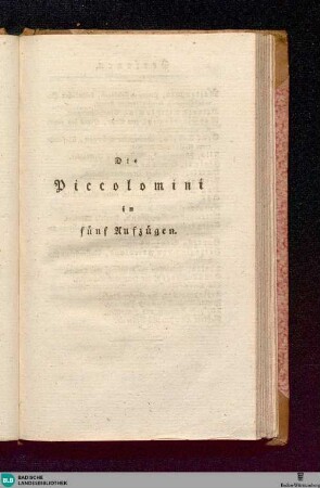 1: Wallenstein : ein dramatisches Gedicht