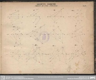 Descriptive Geometrie. Aufgaben der ersten Abtheilung. Taf. II