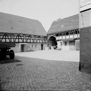 Scheune : Vierseithof (18. Jh.). Wohnstallhaus und Scheune