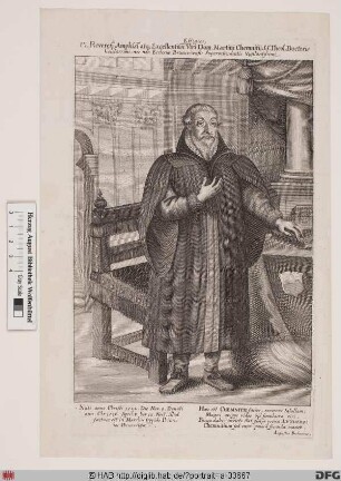 Bildnis Martin Chemnitz (eig. Kemnitz, lat. Chemnitius) d. Ä.