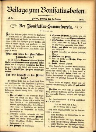 Zweite Ausgabe vom Sonntag, den 03. Februar 1901.