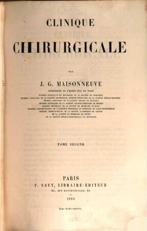 Clinique chirurgicale, 2