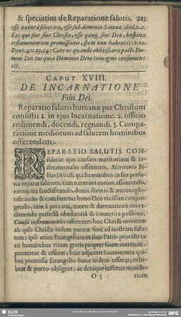 Caput XVIII. De Incarnatione Filii Dei