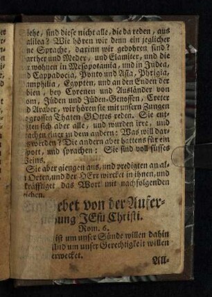 Ein Gebet von der Auferstehung Jesu Christi