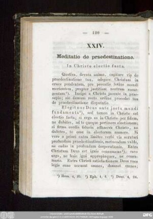 XXIV. Meditatio de praedestinatione. In Christo electio facta.