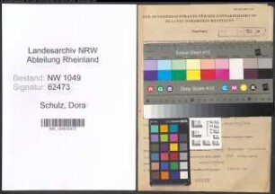 Entnazifizierung Dora Schulz , geb. 18.12.1922 ()