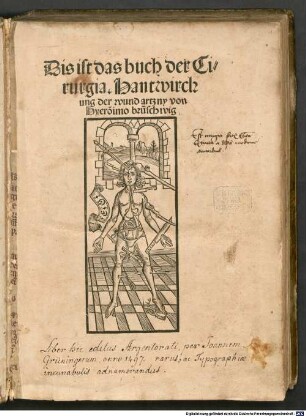 Dis ist das buch der Cirurgia : Hantwirchung der wund artzny