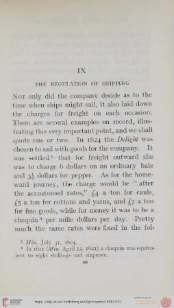 IX. The regulation of shipping