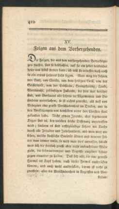 XV. Folgen aus dem Vorhergehenden.