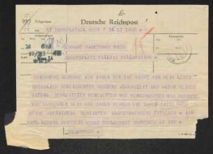 Brief von Carl-Ludwig Duisberg an Gerhart Hauptmann