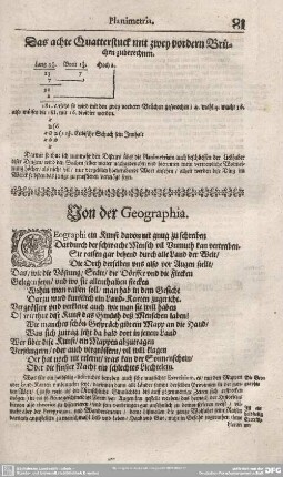 Von der Geographia.